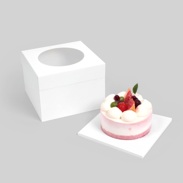 큐브 케이크 상자 화이트 (x 5개)