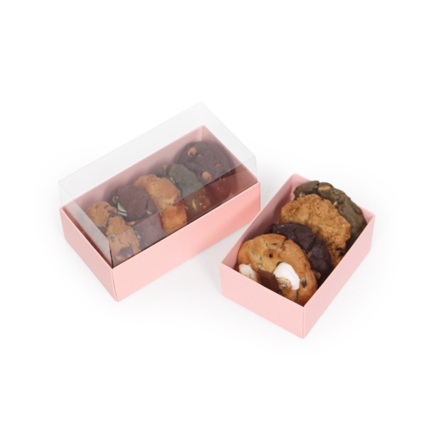 투명&amp;핑크 쿠키 상자 (x 10개)
