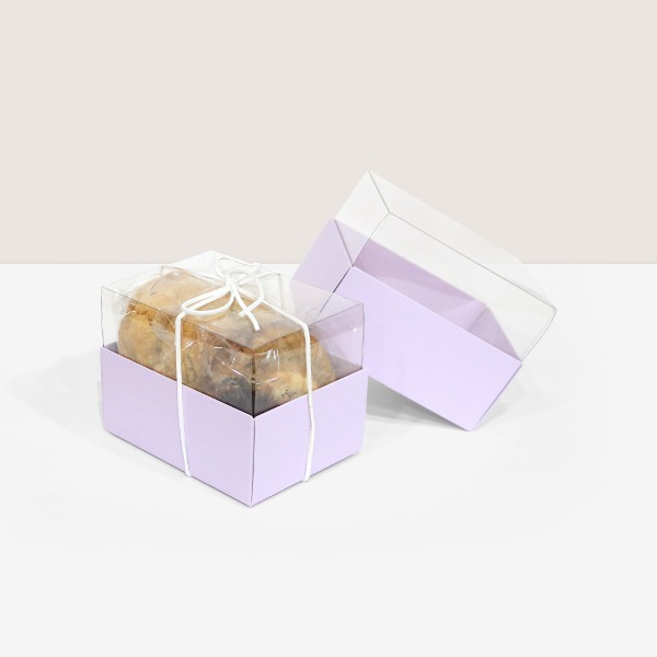 투명&amp;라벤더 쿠키 상자 (x 10개)